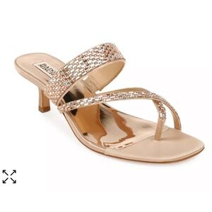 Badgley Mischka Zena Crystal embellished‎ sandals 6.5